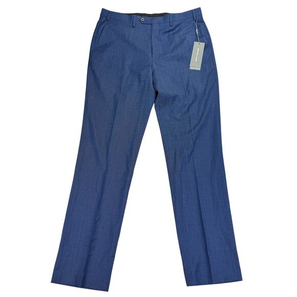 Michael Kors Mens MacArthur Modern Fit Airsoft Stretch Suit Pants Blue 36x34 - Picture 1 of 4